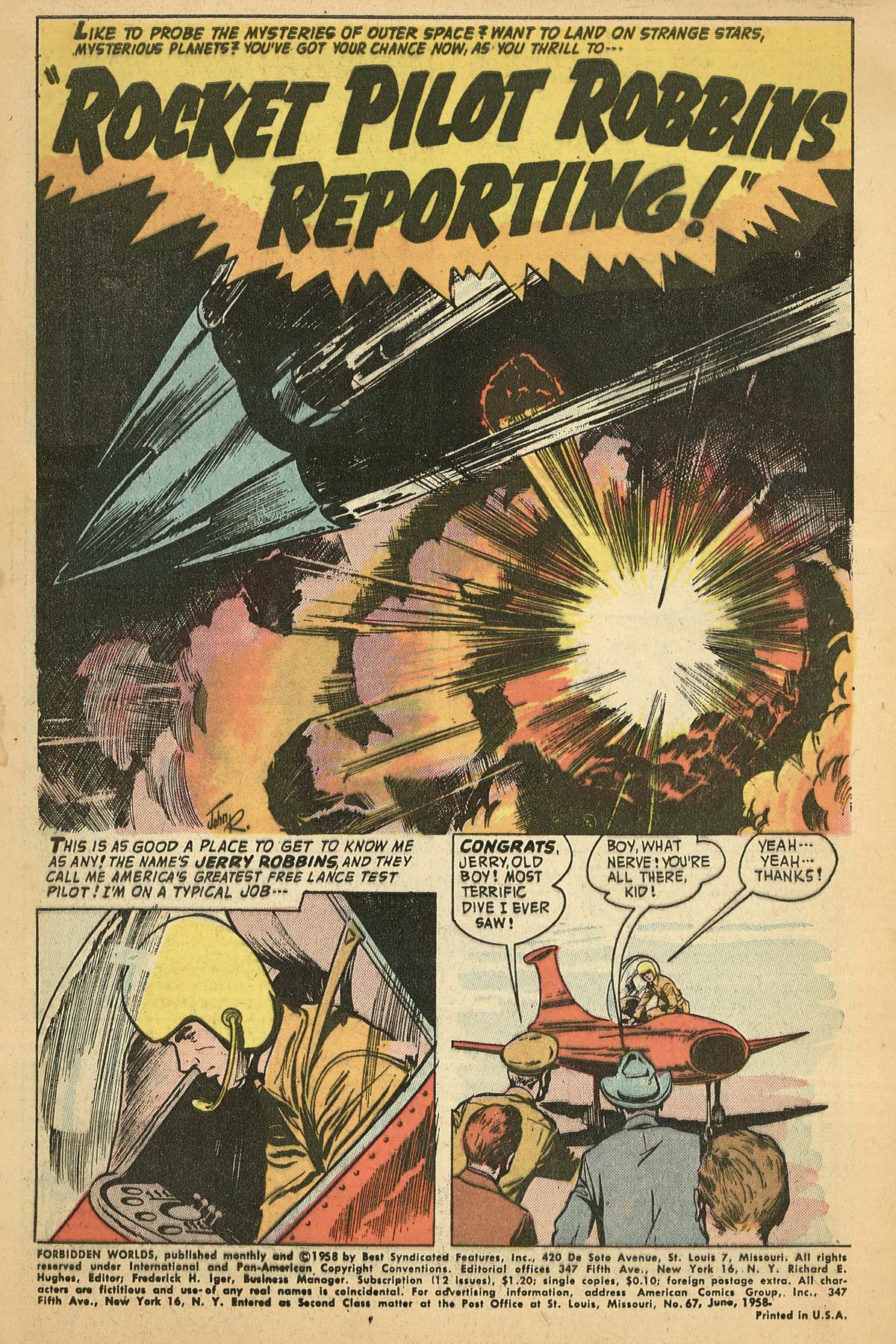 Forbidden Worlds #67 (American Comics Group), page 3. Public domain (US).