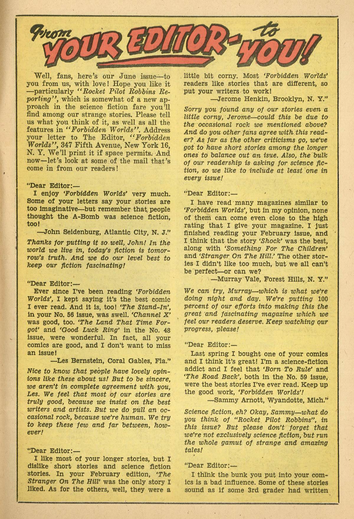 Forbidden Worlds #67 (American Comics Group), page 29. Public domain (US).