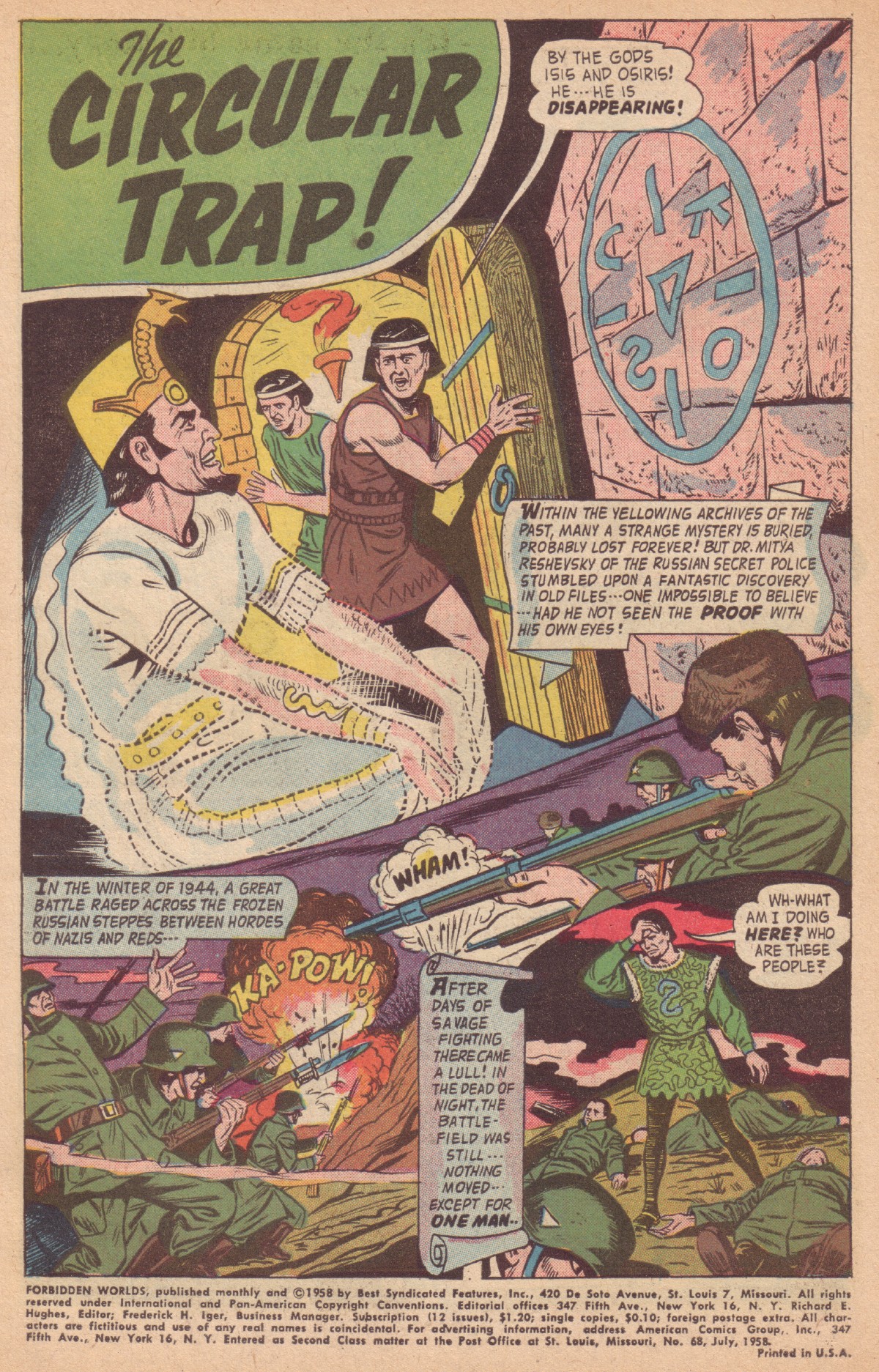 Forbidden Worlds #68 (American Comics Group), page 3. Public domain (US).
