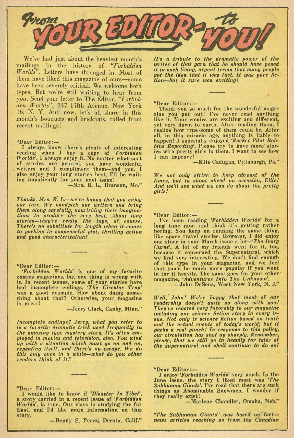 Forbidden Worlds #71 (American Comics Group), page 17. Public domain (US).