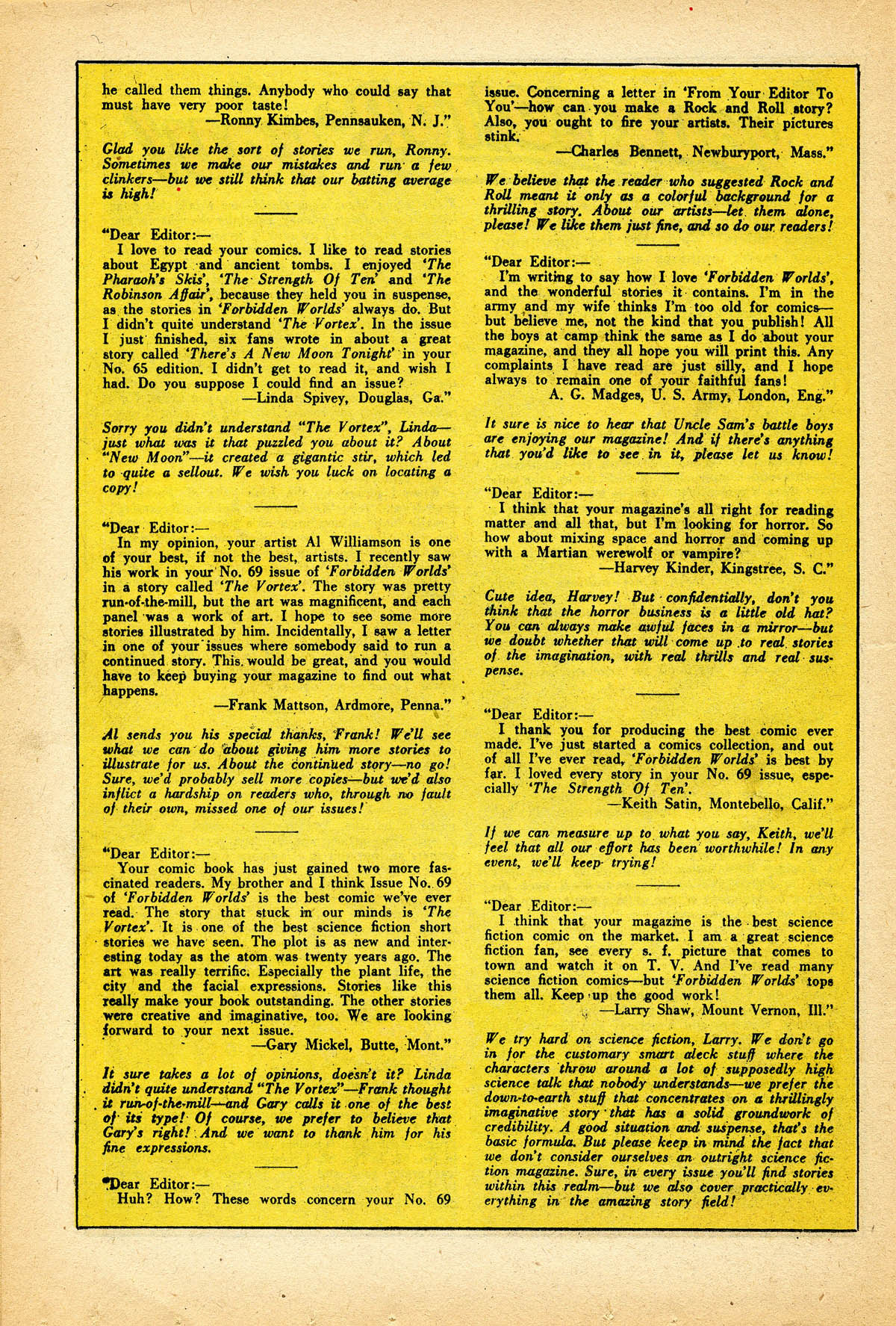 Forbidden Worlds #73 (American Comics Group), page 16. Public domain (US).