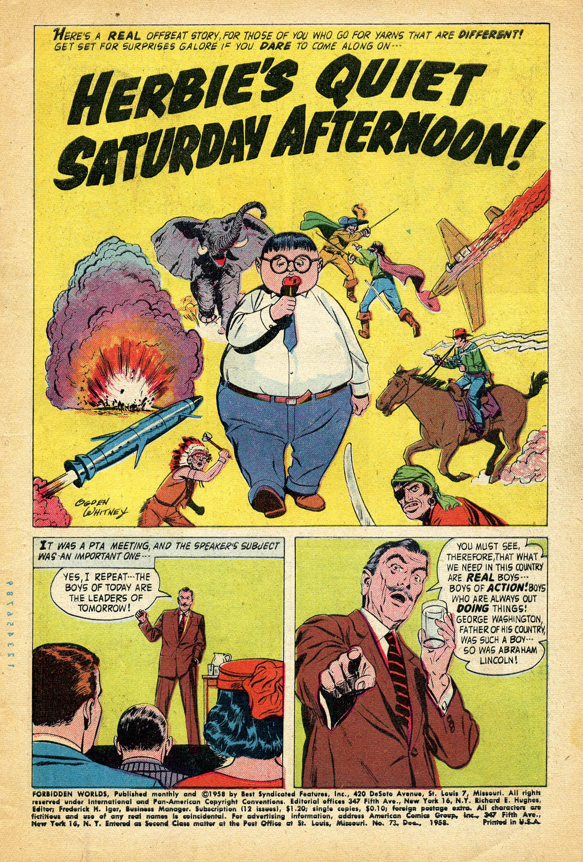 Forbidden Worlds #73 (American Comics Group), page 3. Public domain (US).