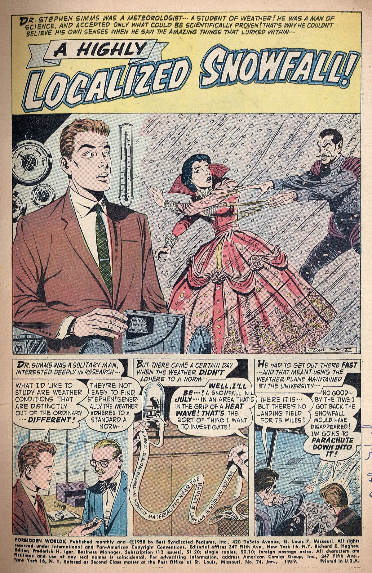 Forbidden Worlds #74 (American Comics Group), page 3. Public domain (US).