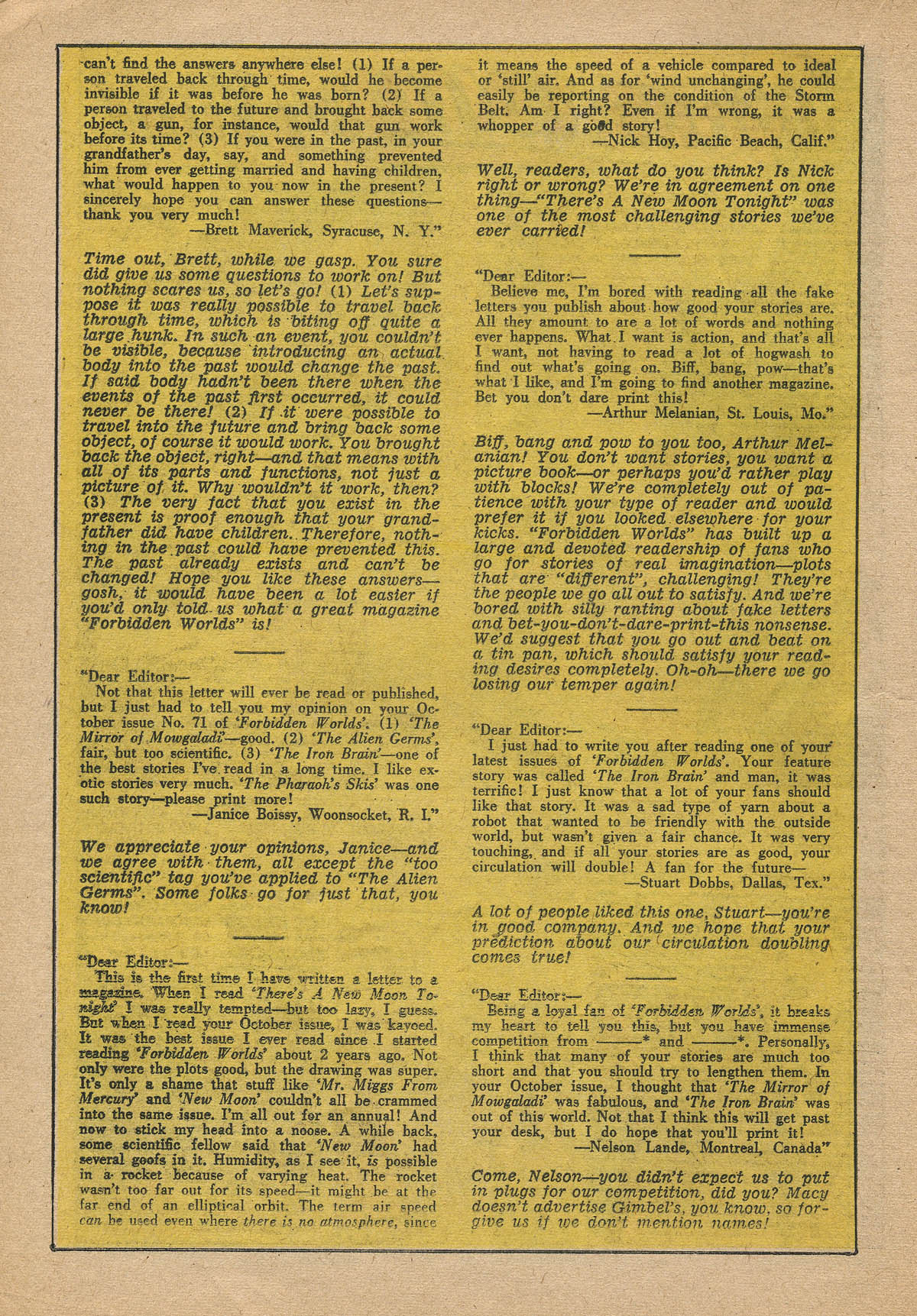 Forbidden Worlds #75 (American Comics Group), page 16. Public domain (US).