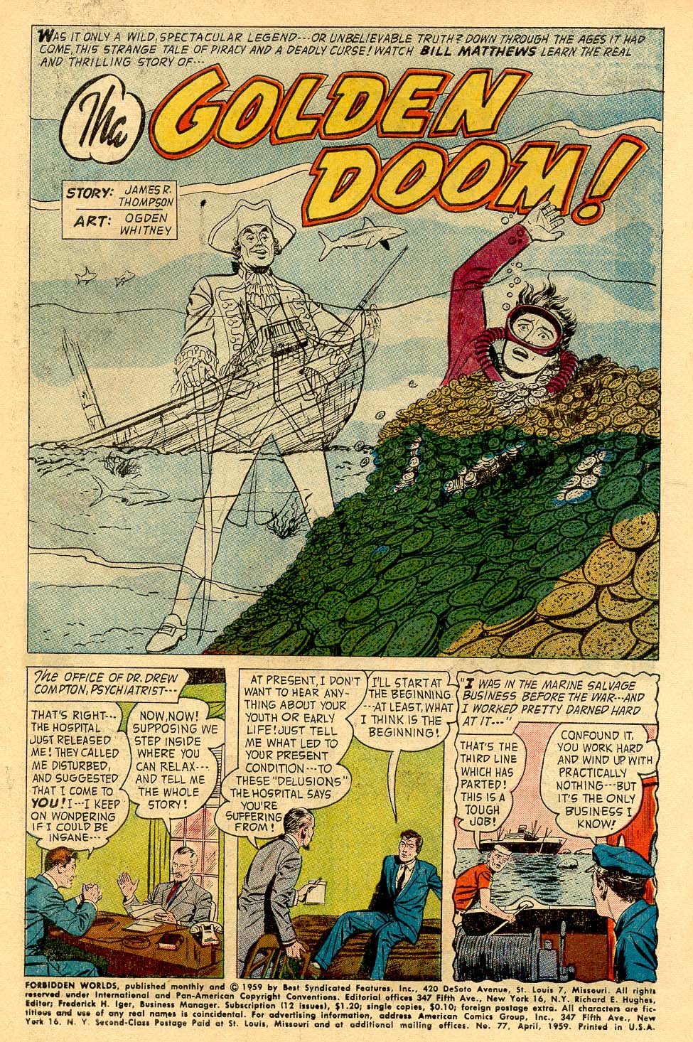 Forbidden Worlds #77 (American Comics Group), page 3. Public domain (US).