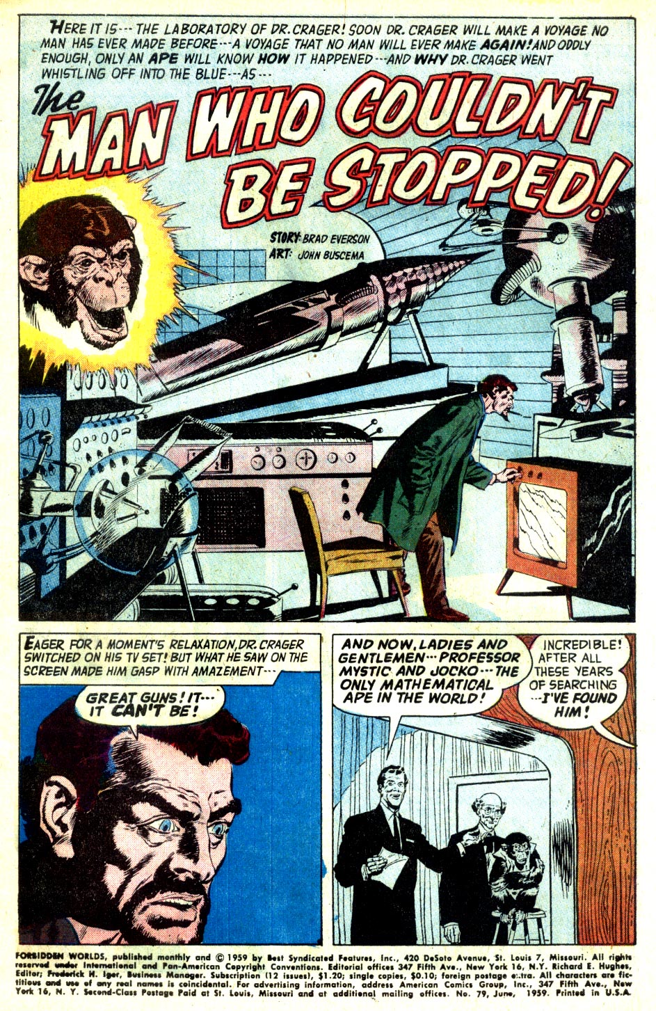 Forbidden Worlds #79 (American Comics Group), page 3. Public domain (US).