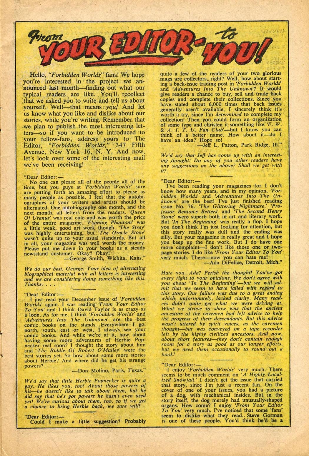 Forbidden Worlds #82 (American Comics Group), page 11. Public domain (US).
