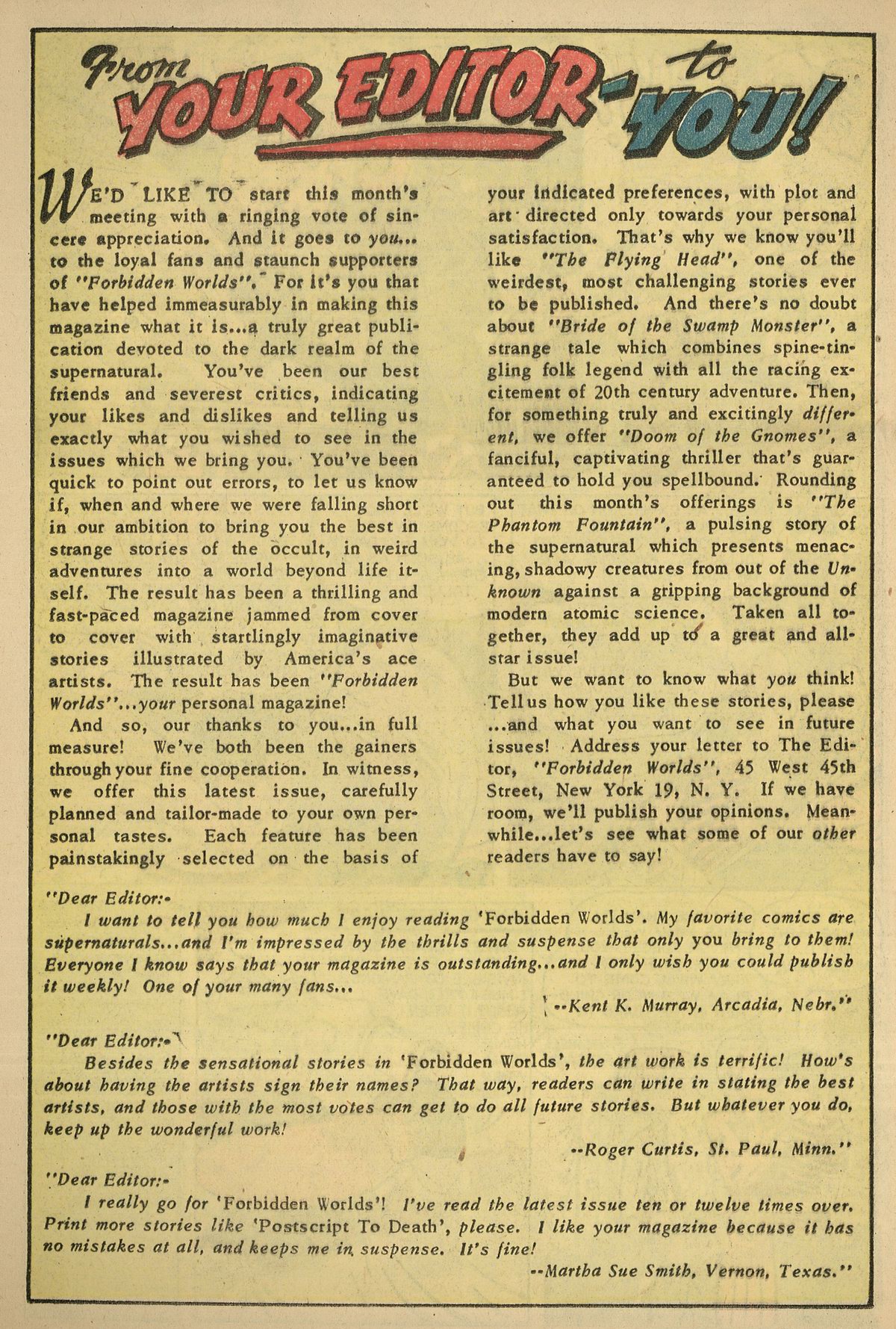 Forbidden Worlds #9 (American Comics Group), page 28. Public domain (US).