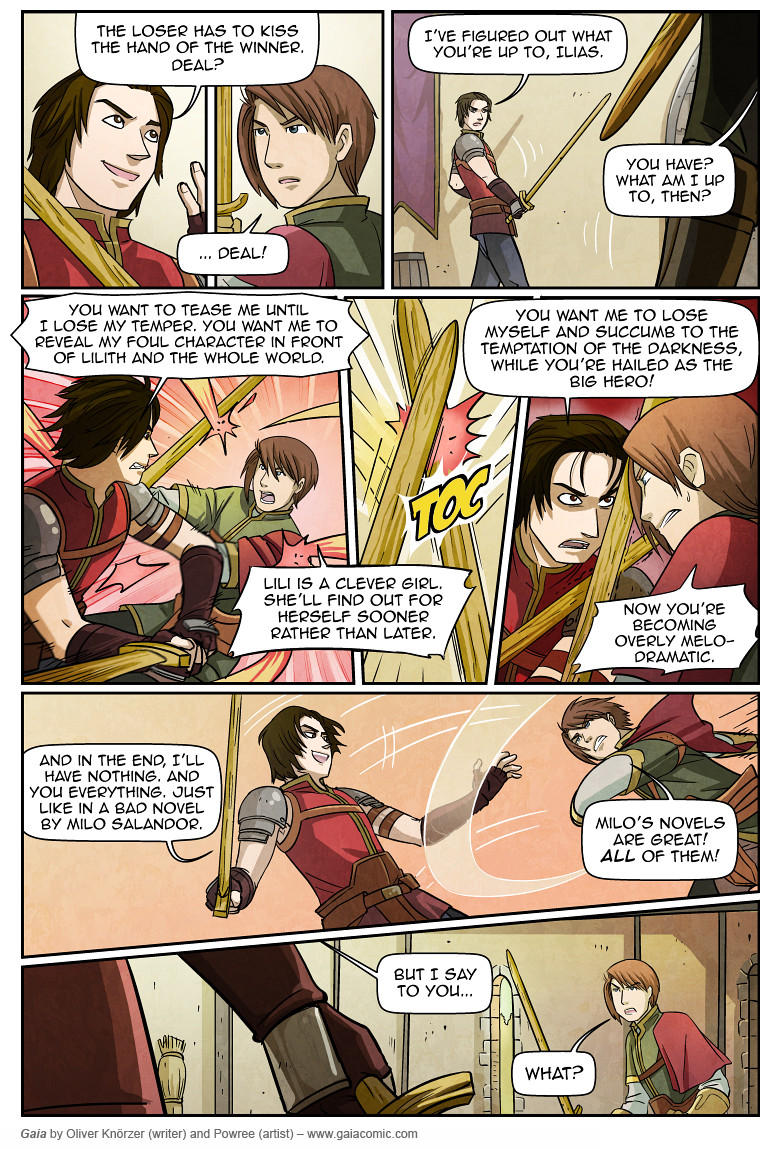 Gaia – The Red Hall 010 (2023-04-11). Oliver Knörzer (writer) & Puri Andini (artist), CC BY-NC-ND 3.0. https://www.sandraandwoo.com/gaia/2023/04/11/the-red-hall-010/