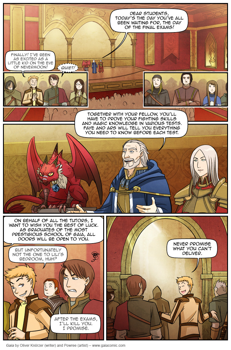 Gaia – The Red Hall 016 (2023-04-17). Oliver Knörzer (writer) & Puri Andini (artist), CC BY-NC-ND 3.0. https://www.sandraandwoo.com/gaia/2023/04/17/the-red-hall-016/