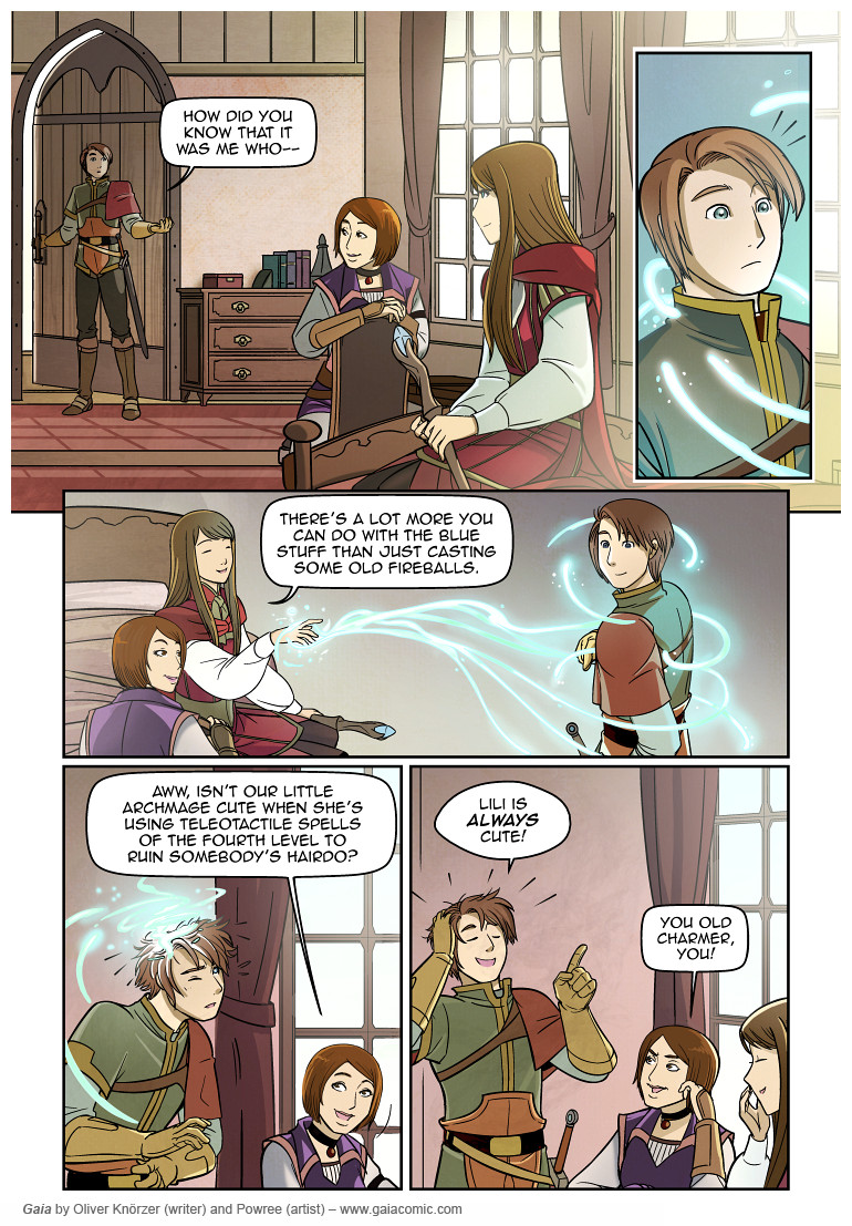 Gaia – The Red Hall 002 (2023-04-03). Oliver Knörzer (writer) & Puri Andini (artist), CC BY-NC-ND 3.0. https://www.sandraandwoo.com/gaia/2023/04/03/the-red-hall-002-2/