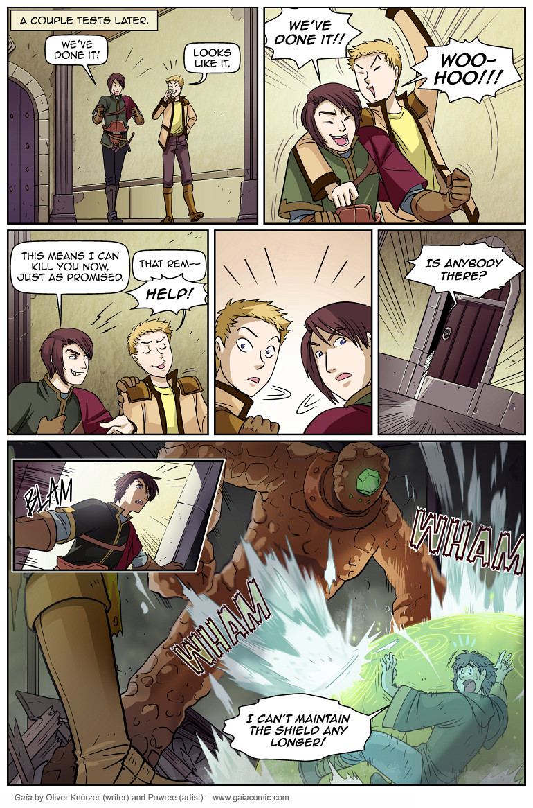 Gaia – The Red Hall 026 (2023-04-27). Oliver Knörzer (writer) & Puri Andini (artist), CC BY-NC-ND 3.0. https://www.sandraandwoo.com/gaia/2023/04/27/the-red-hall-026/