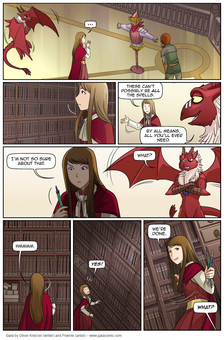 Gaia – The Red Hall 029 (2023-04-30). Oliver Knörzer (writer) & Puri Andini (artist), CC BY-NC-ND 3.0. https://www.sandraandwoo.com/gaia/2023/04/30/the-red-hall-029/