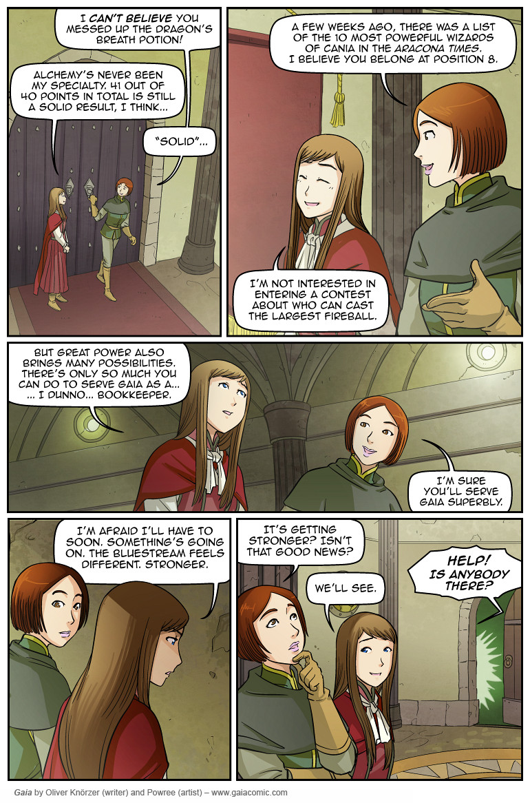 Gaia – The Red Hall 033 (2023-05-04). Oliver Knörzer (writer) & Puri Andini (artist), CC BY-NC-ND 3.0. https://www.sandraandwoo.com/gaia/2023/05/04/the-red-hall-033/
