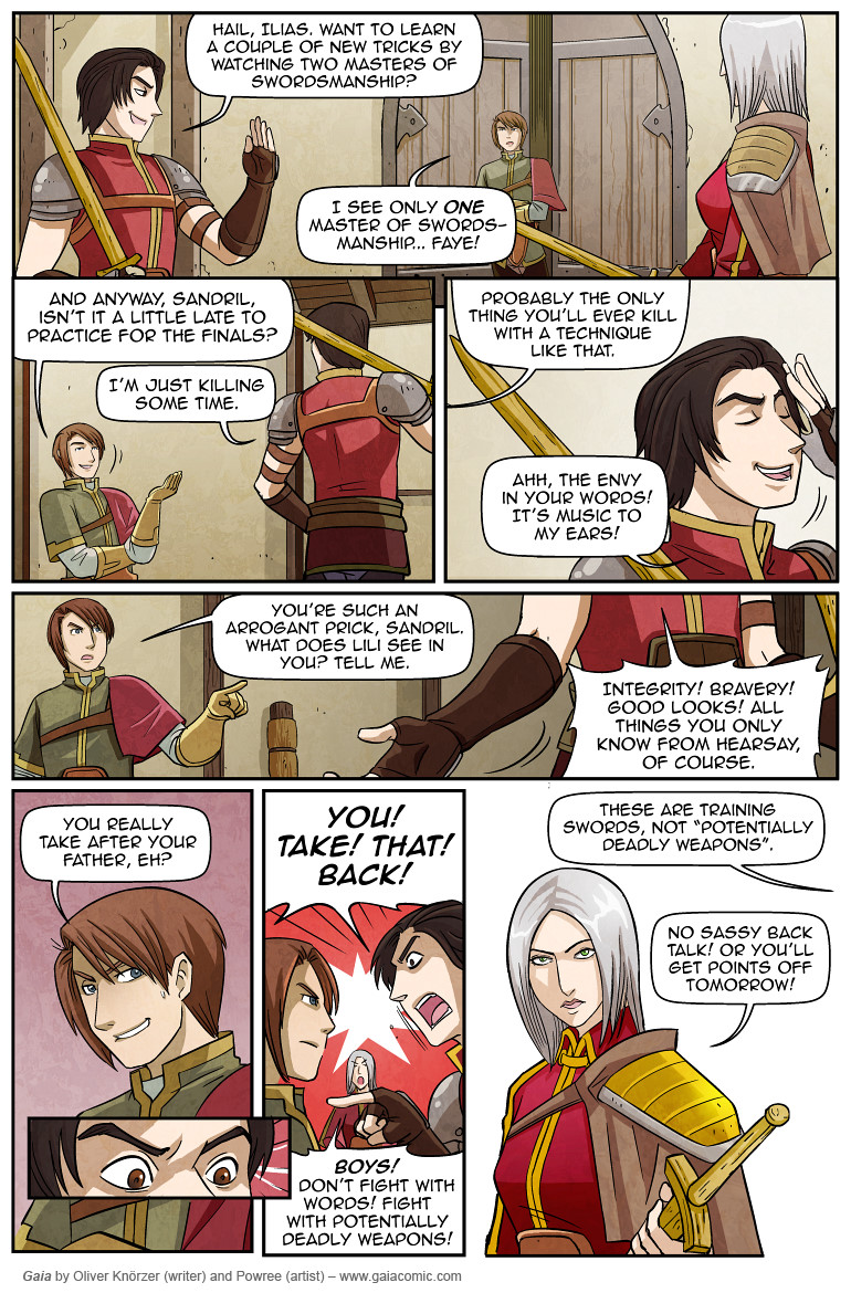 Gaia – The Red Hall 009 (2023-04-10). Oliver Knörzer (writer) & Puri Andini (artist), CC BY-NC-ND 3.0. https://www.sandraandwoo.com/gaia/2023/04/10/the-red-hall-009/
