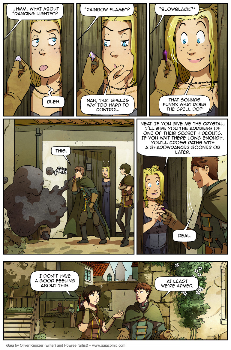 Gaia – Shadowdancers 029 (2023-06-18). Oliver Knörzer (writer) & Puri Andini (artist), CC BY-NC-ND 3.0. https://www.sandraandwoo.com/gaia/2023/06/18/shadowdancers-029/