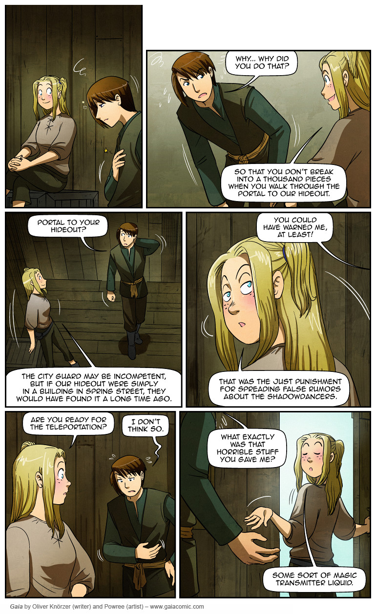 Gaia – Shadowdancers 060 (2023-07-19). Oliver Knörzer (writer) & Puri Andini (artist), CC BY-NC-ND 3.0. https://www.sandraandwoo.com/gaia/2023/07/19/shadowdancers-060/