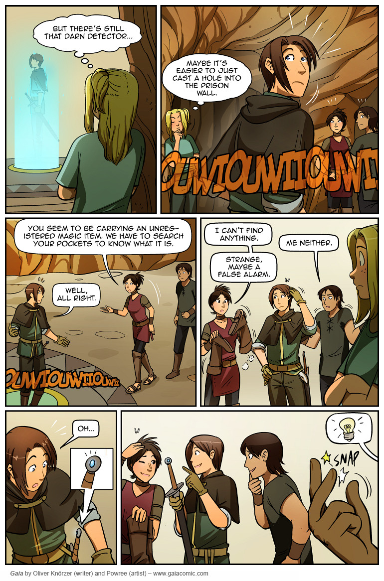 Gaia – The Tower In The Sky 022 (2023-09-12). Oliver Knörzer (writer) & Puri Andini (artist), CC BY-NC-ND 3.0. https://www.sandraandwoo.com/gaia/2023/09/12/the-tower-in-the-sky-022/