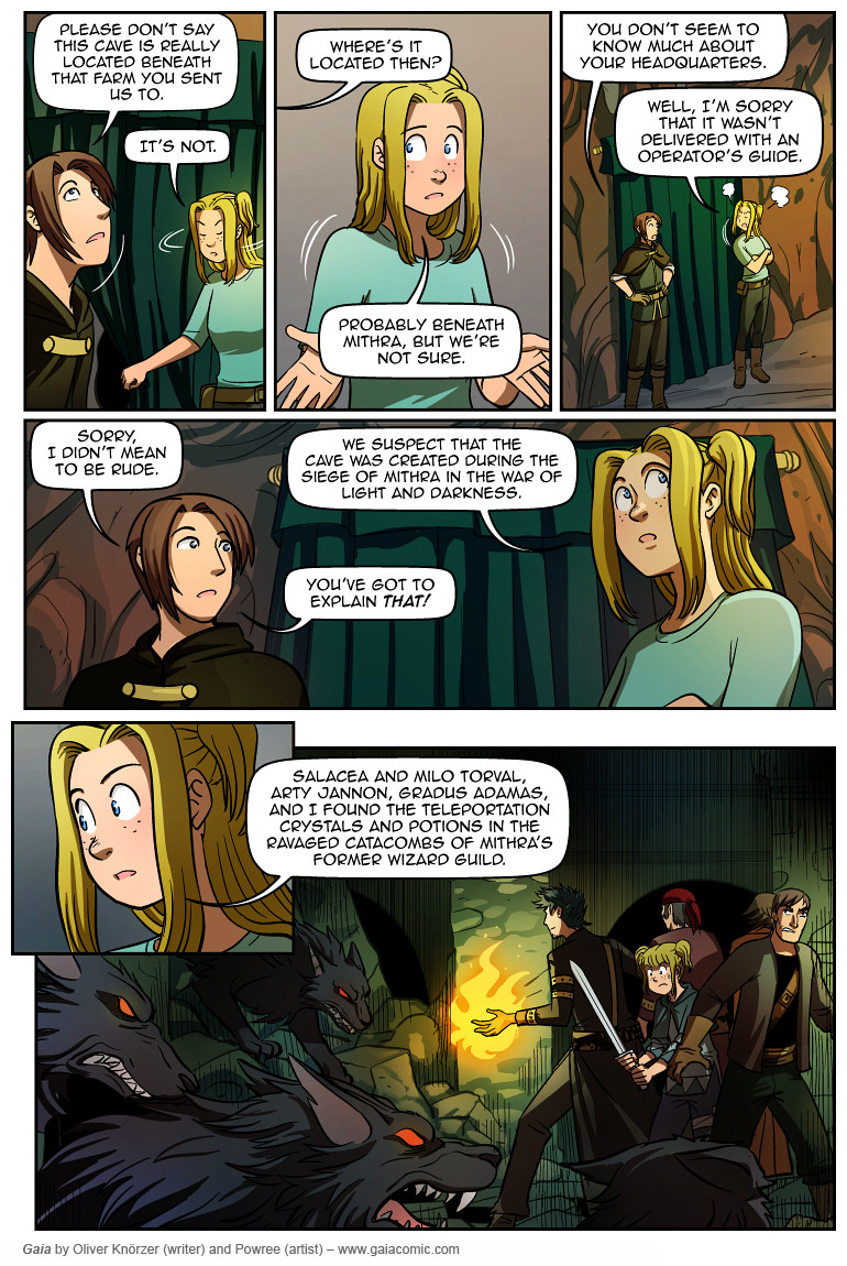 Gaia – The Tower In The Sky 024 (2023-09-14). Oliver Knörzer (writer) & Puri Andini (artist), CC BY-NC-ND 3.0. https://www.sandraandwoo.com/gaia/2023/09/14/the-tower-in-the-sky-024/