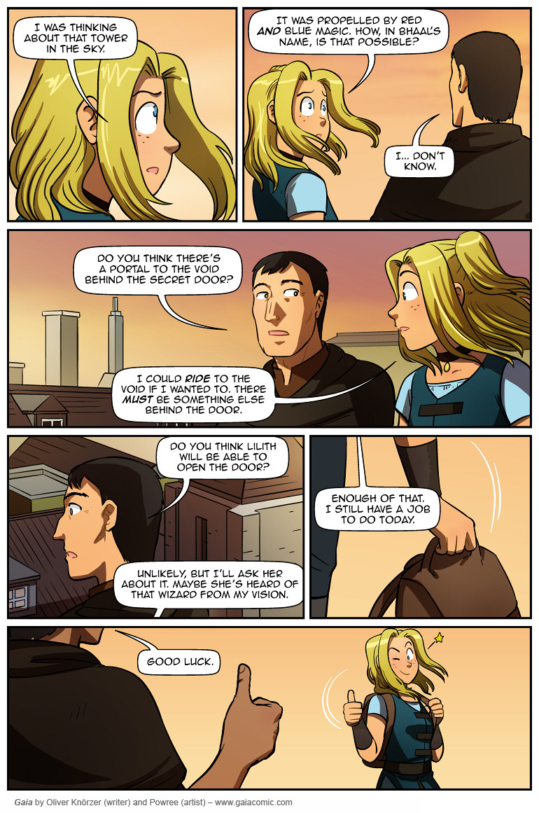 Gaia – The Letter Of Jael Bara 011 (2023-10-23). Oliver Knörzer (writer) & Puri Andini (artist), CC BY-NC-ND 3.0. https://www.sandraandwoo.com/gaia/2023/10/23/the-letter-of-jael-bara-011/