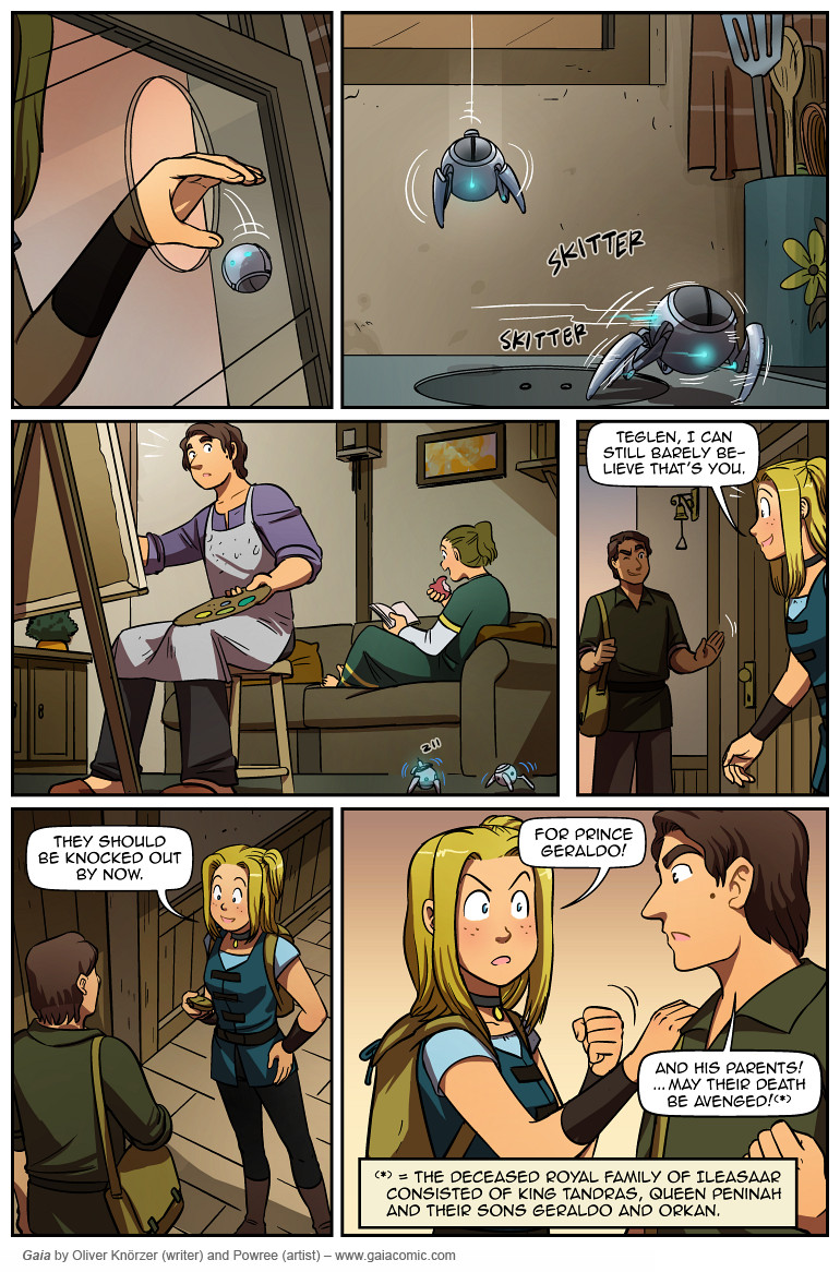 Gaia – The Letter Of Jael Bara 014 (2023-10-26). Oliver Knörzer (writer) & Puri Andini (artist), CC BY-NC-ND 3.0. https://www.sandraandwoo.com/gaia/2023/10/26/the-letter-of-jael-bara-014/
