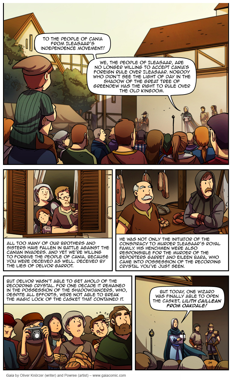 Gaia – The Letter Of Jael Bara 066 (2023-12-17). Oliver Knörzer (writer) & Puri Andini (artist), CC BY-NC-ND 3.0. https://www.sandraandwoo.com/gaia/2023/12/17/the-letter-of-jael-bara-066/