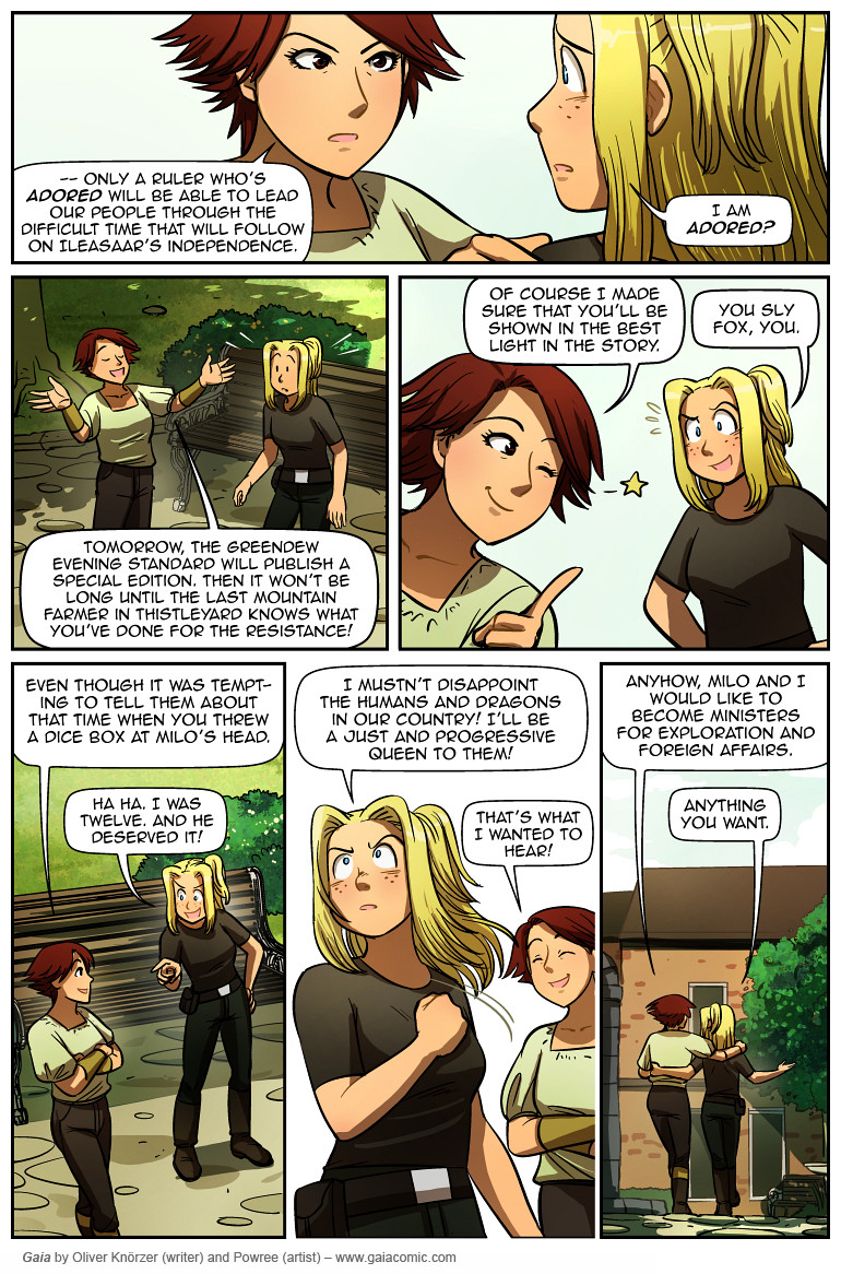 Gaia – Breaking All Barriers 004 (2024-01-06). Oliver Knörzer (writer) & Puri Andini (artist), CC BY-NC-ND 3.0. https://www.sandraandwoo.com/gaia/2024/01/06/breaking-all-barriers-004/