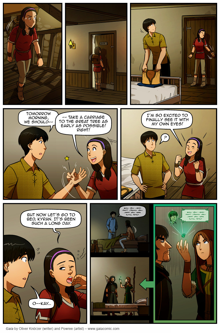 Gaia – The Way Back Home 014 (2024-09-22). Oliver Knörzer (writer) & Puri Andini (artist), CC BY-NC-ND 3.0. https://www.sandraandwoo.com/gaia/2024/09/22/the-way-back-home-014/