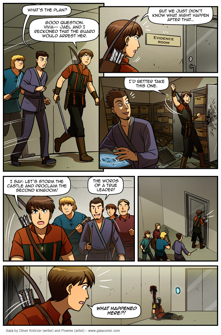 Gaia – The Way Back Home 161 (2025-02-16). Oliver Knörzer (writer) & Puri Andini (artist), CC BY-NC-ND 3.0. https://www.sandraandwoo.com/gaia/2025/02/16/the-way-back-home-161/