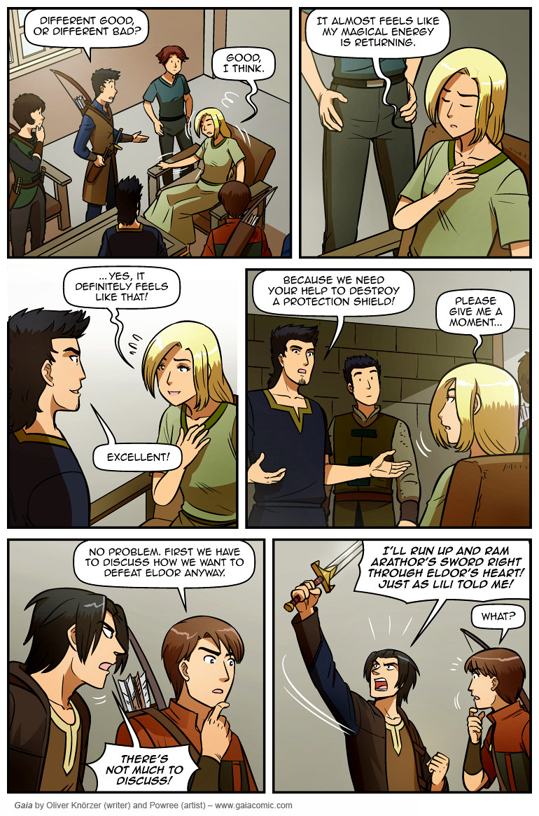 Gaia – The Way Back Home 168 (2025-02-23). Oliver Knörzer (writer) & Puri Andini (artist), CC BY-NC-ND 3.0. https://www.sandraandwoo.com/gaia/2025/02/23/the-way-back-home-168/