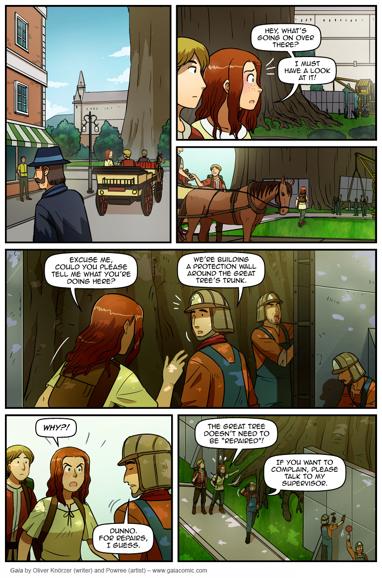 Gaia – The Way Back Home 032 (2024-10-10). Oliver Knörzer (writer) & Puri Andini (artist), CC BY-NC-ND 3.0. https://www.sandraandwoo.com/gaia/2024/10/10/the-way-back-home-032/
