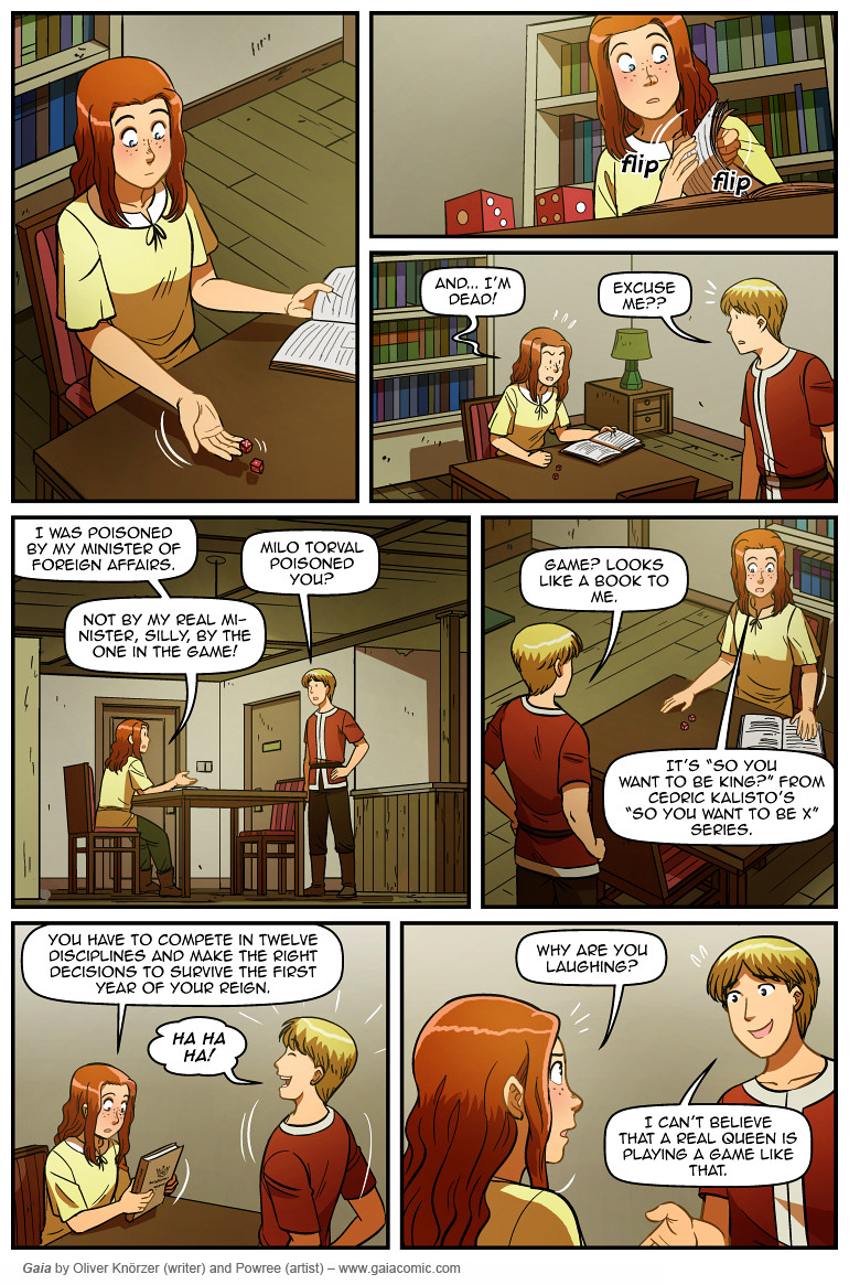 Gaia – The Way Back Home 046 (2024-10-24). Oliver Knörzer (writer) & Puri Andini (artist), CC BY-NC-ND 3.0. https://www.sandraandwoo.com/gaia/2024/10/24/the-way-back-home-046/