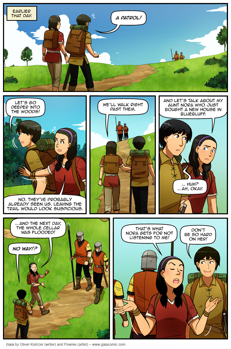 Gaia – The Way Back Home 007 (2024-09-15). Oliver Knörzer (writer) & Puri Andini (artist), CC BY-NC-ND 3.0. https://www.sandraandwoo.com/gaia/2024/09/15/the-way-back-home-007/