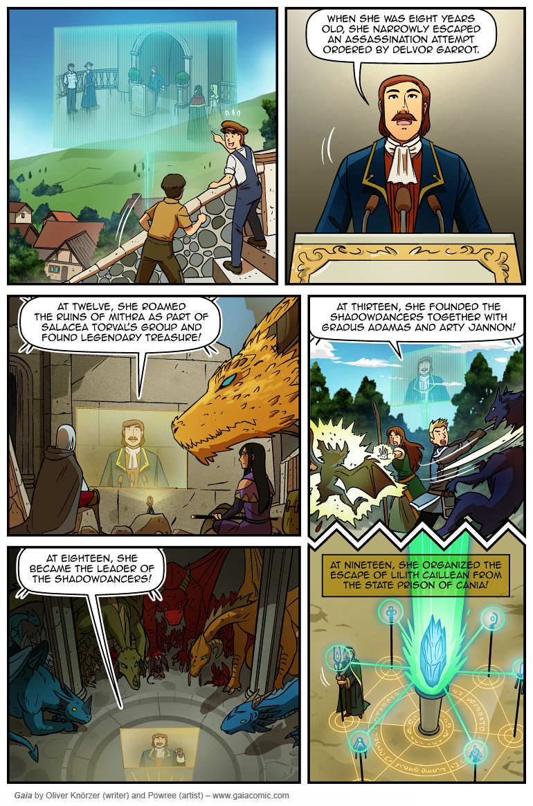 Gaia – The Last Queen Of Gaia 034 (2025-05-04). Oliver Knörzer (writer) & Puri Andini (artist), CC BY-NC-ND 3.0. https://www.sandraandwoo.com/gaia/2025/05/04/the-last-queen-of-gaia-034/