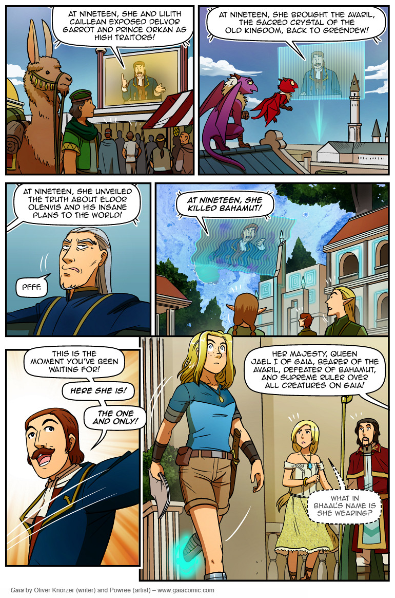 Gaia – The Last Queen Of Gaia 035 (2025-05-05). Oliver Knörzer (writer) & Puri Andini (artist), CC BY-NC-ND 3.0. https://www.sandraandwoo.com/gaia/2025/05/05/the-last-queen-of-gaia-035/