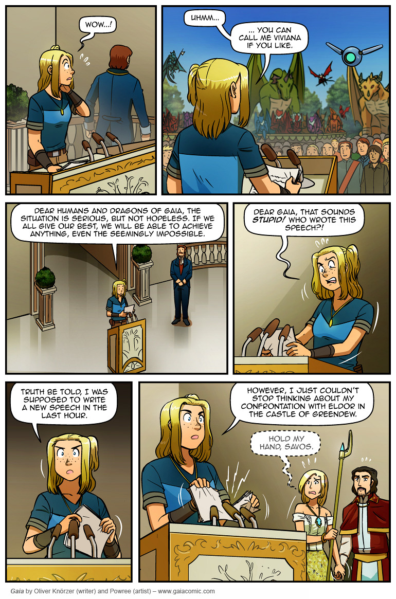 Gaia – The Last Queen Of Gaia 036 (2025-05-06). Oliver Knörzer (writer) & Puri Andini (artist), CC BY-NC-ND 3.0. https://www.sandraandwoo.com/gaia/2025/05/06/the-last-queen-of-gaia-036/