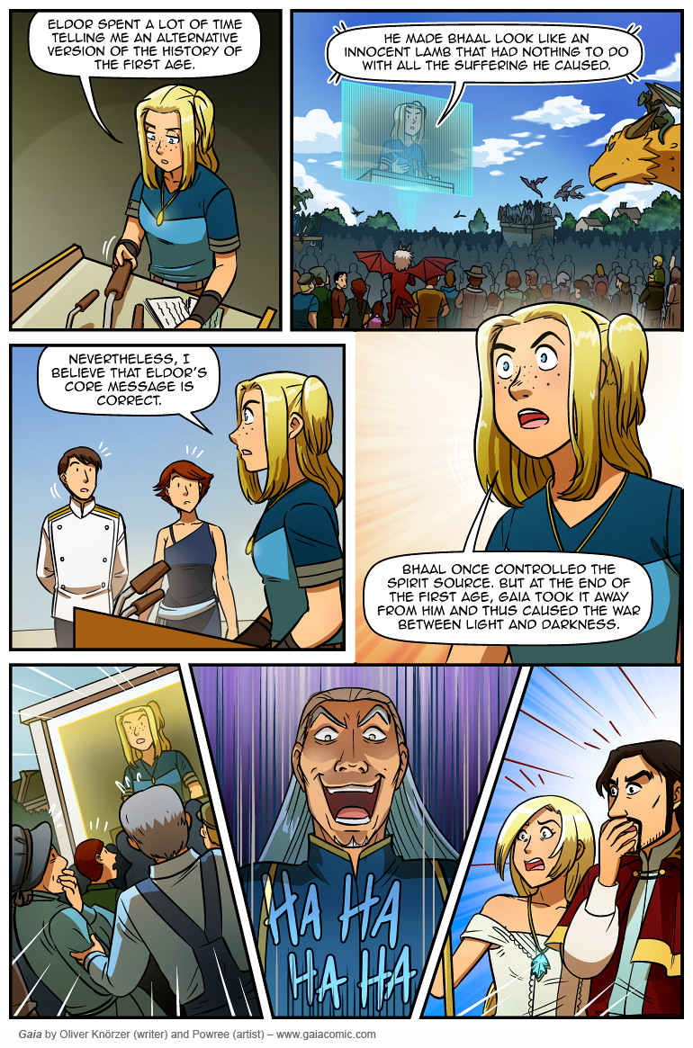 Gaia – The Last Queen Of Gaia 037 (2025-05-07). Oliver Knörzer (writer) & Puri Andini (artist), CC BY-NC-ND 3.0. https://www.sandraandwoo.com/gaia/2025/05/07/the-last-queen-of-gaia-037/