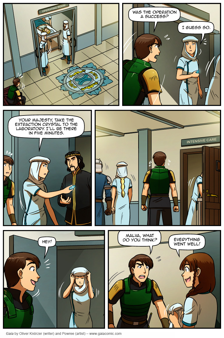 Gaia – The Last Queen Of Gaia 005 (2025-04-05). Oliver Knörzer (writer) & Puri Andini (artist), CC BY-NC-ND 3.0. https://www.sandraandwoo.com/gaia/2025/04/05/the-last-queen-of-gaia-005/