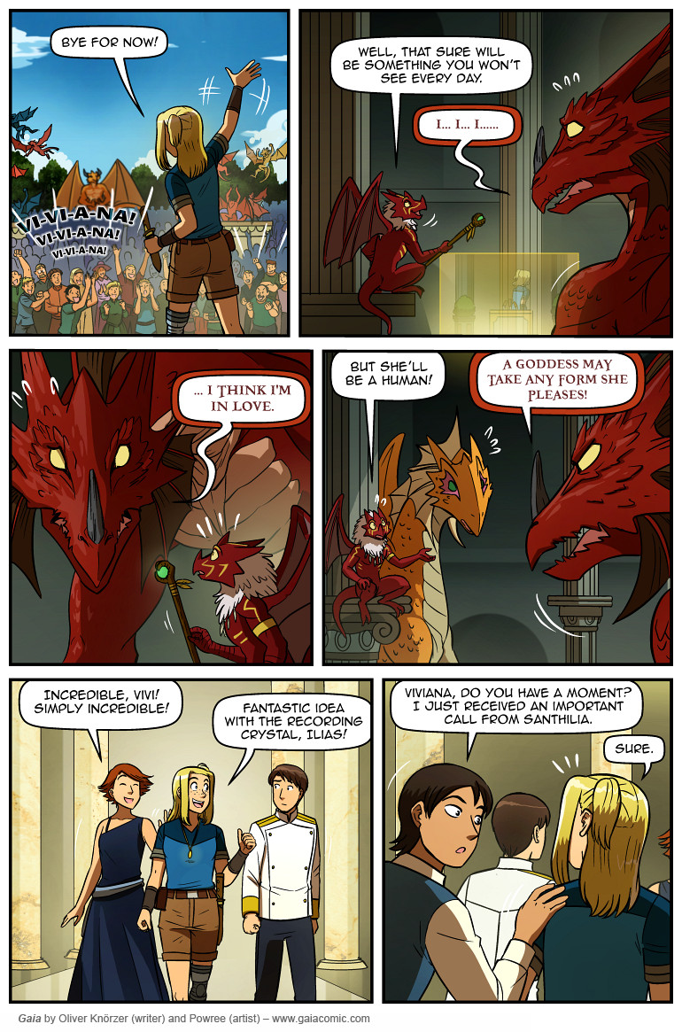Gaia – The Last Queen Of Gaia 050 (2025-05-20). Oliver Knörzer (writer) & Puri Andini (artist), CC BY-NC-ND 3.0. https://www.sandraandwoo.com/gaia/2025/05/20/the-last-queen-of-gaia-050/