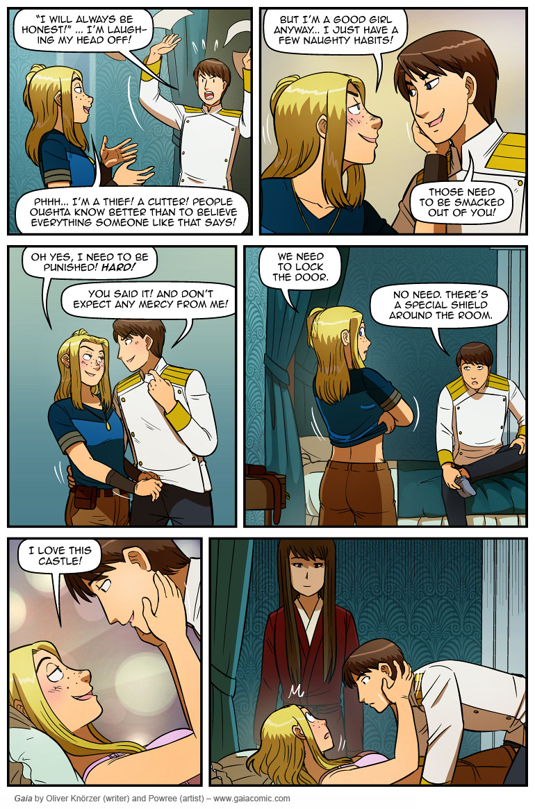 Gaia – The Last Queen Of Gaia 053 (2025-05-23). Oliver Knörzer (writer) & Puri Andini (artist), CC BY-NC-ND 3.0. https://www.sandraandwoo.com/gaia/2025/05/23/the-last-queen-of-gaia-053/