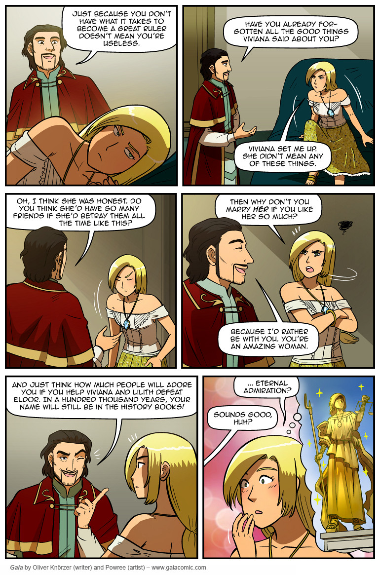 Gaia – The Last Queen Of Gaia 064 (2025-06-03). Oliver Knörzer (writer) & Puri Andini (artist), CC BY-NC-ND 3.0. https://www.sandraandwoo.com/gaia/2025/06/03/the-last-queen-of-gaia-064/