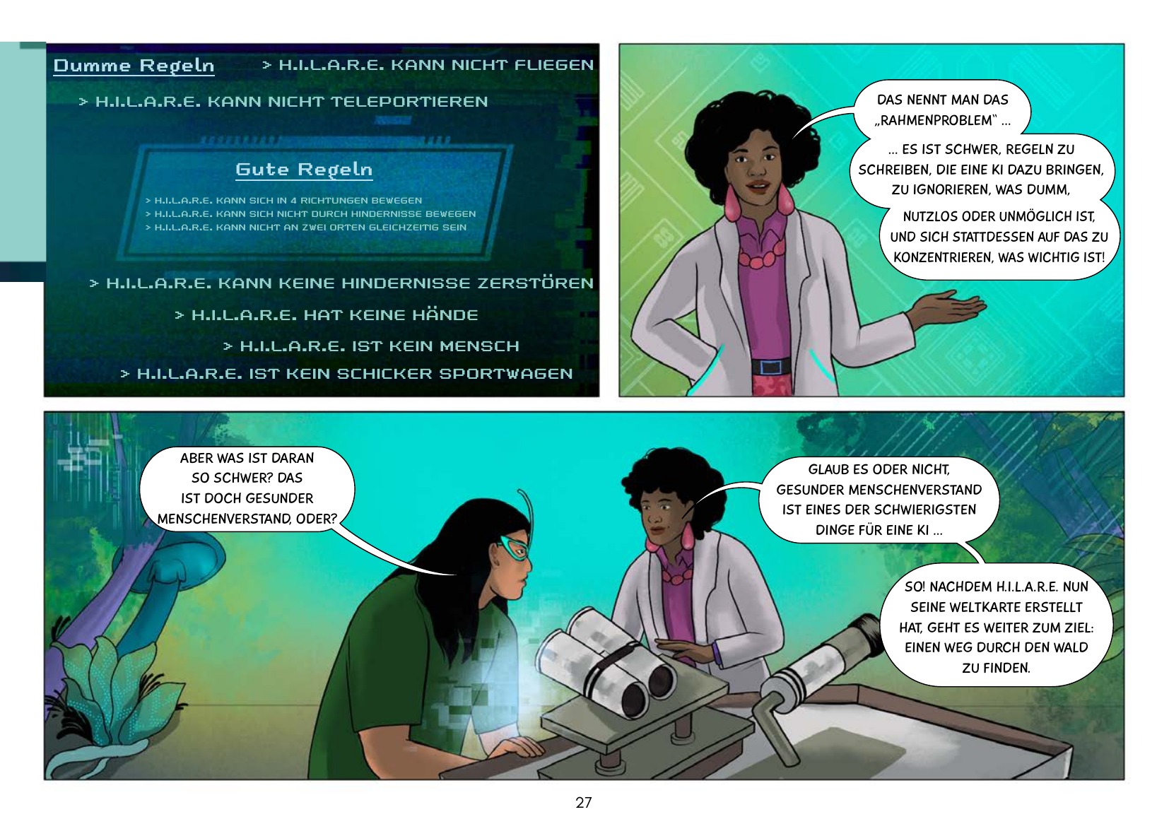 Innerhalb der KI: Ein algorithmisches Abenteuer (UNESCO / Deutsche UNESCO-Kommission / IRCAI 2023), Seite 27. CC BY-SA 3.0 IGO.