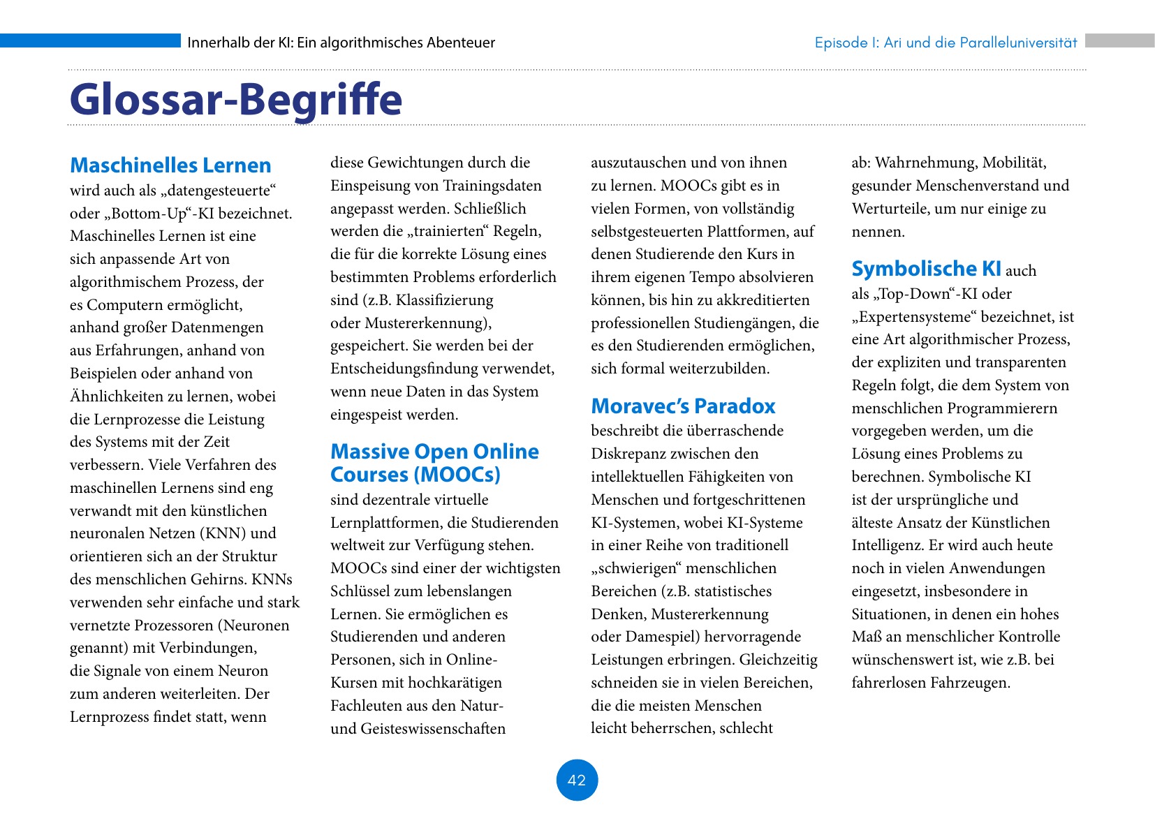 Innerhalb der KI: Ein algorithmisches Abenteuer (UNESCO / Deutsche UNESCO-Kommission / IRCAI 2023), Seite 42. CC BY-SA 3.0 IGO.