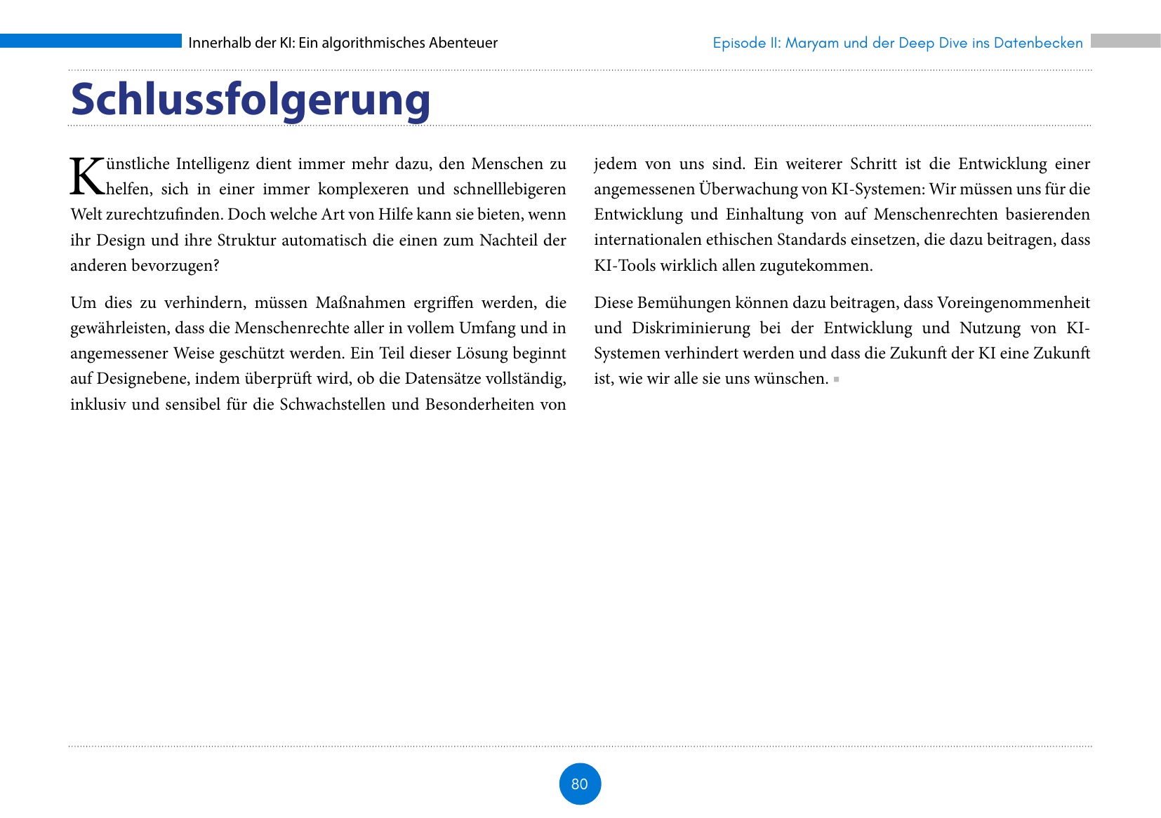 Innerhalb der KI: Ein algorithmisches Abenteuer (UNESCO / Deutsche UNESCO-Kommission / IRCAI 2023), Seite 80. CC BY-SA 3.0 IGO.