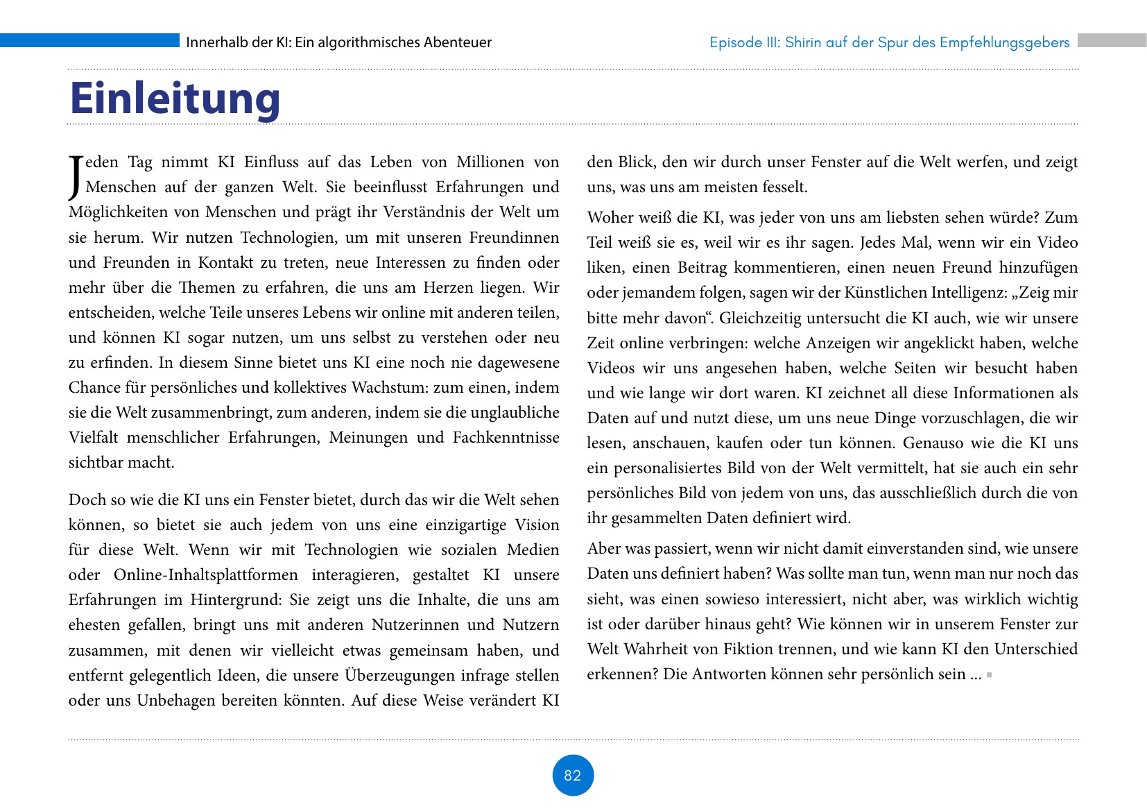 Innerhalb der KI: Ein algorithmisches Abenteuer (UNESCO / Deutsche UNESCO-Kommission / IRCAI 2023), Seite 82. CC BY-SA 3.0 IGO.