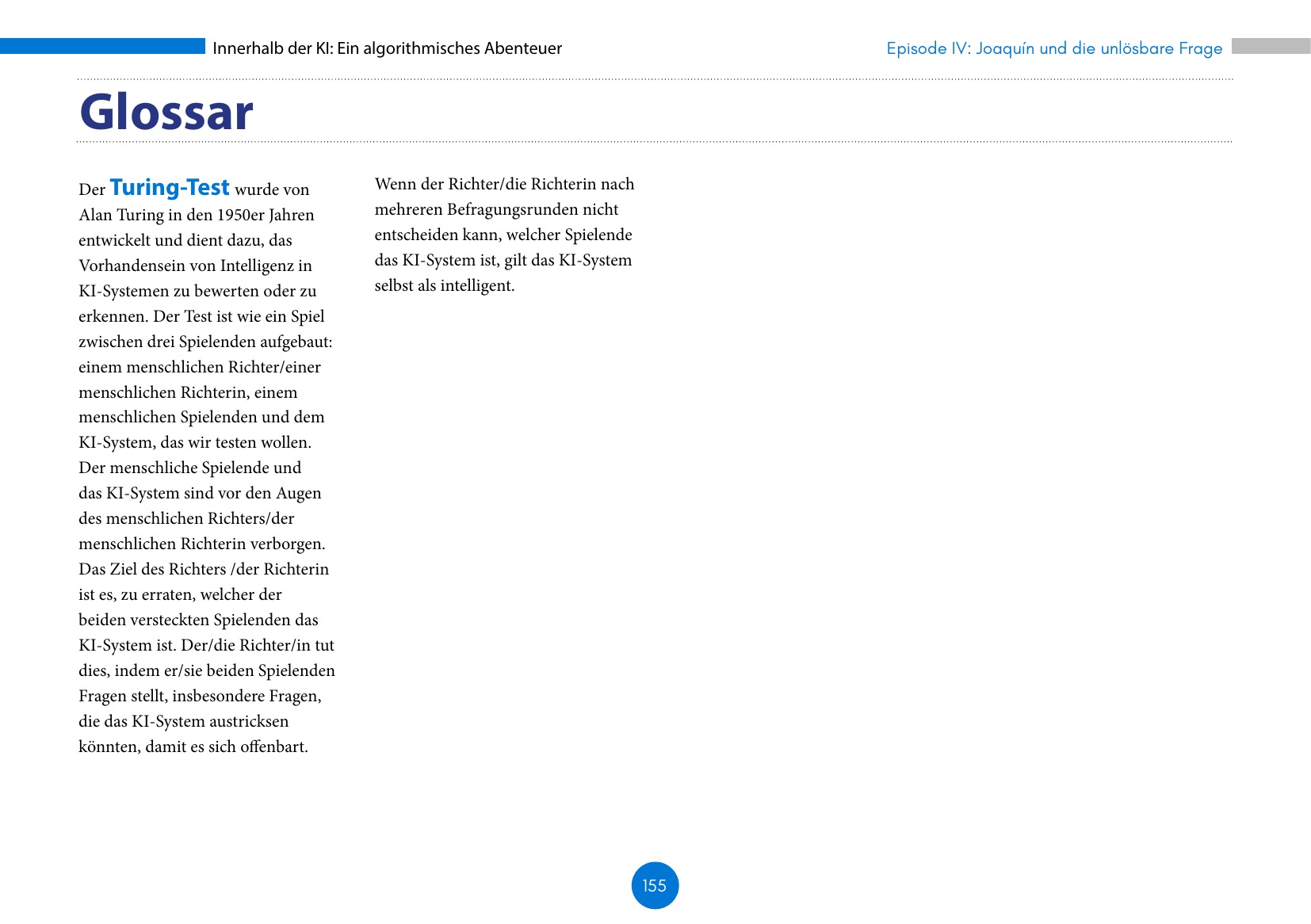 Innerhalb der KI: Ein algorithmisches Abenteuer (UNESCO / Deutsche UNESCO-Kommission / IRCAI 2023), Seite 155. CC BY-SA 3.0 IGO.
