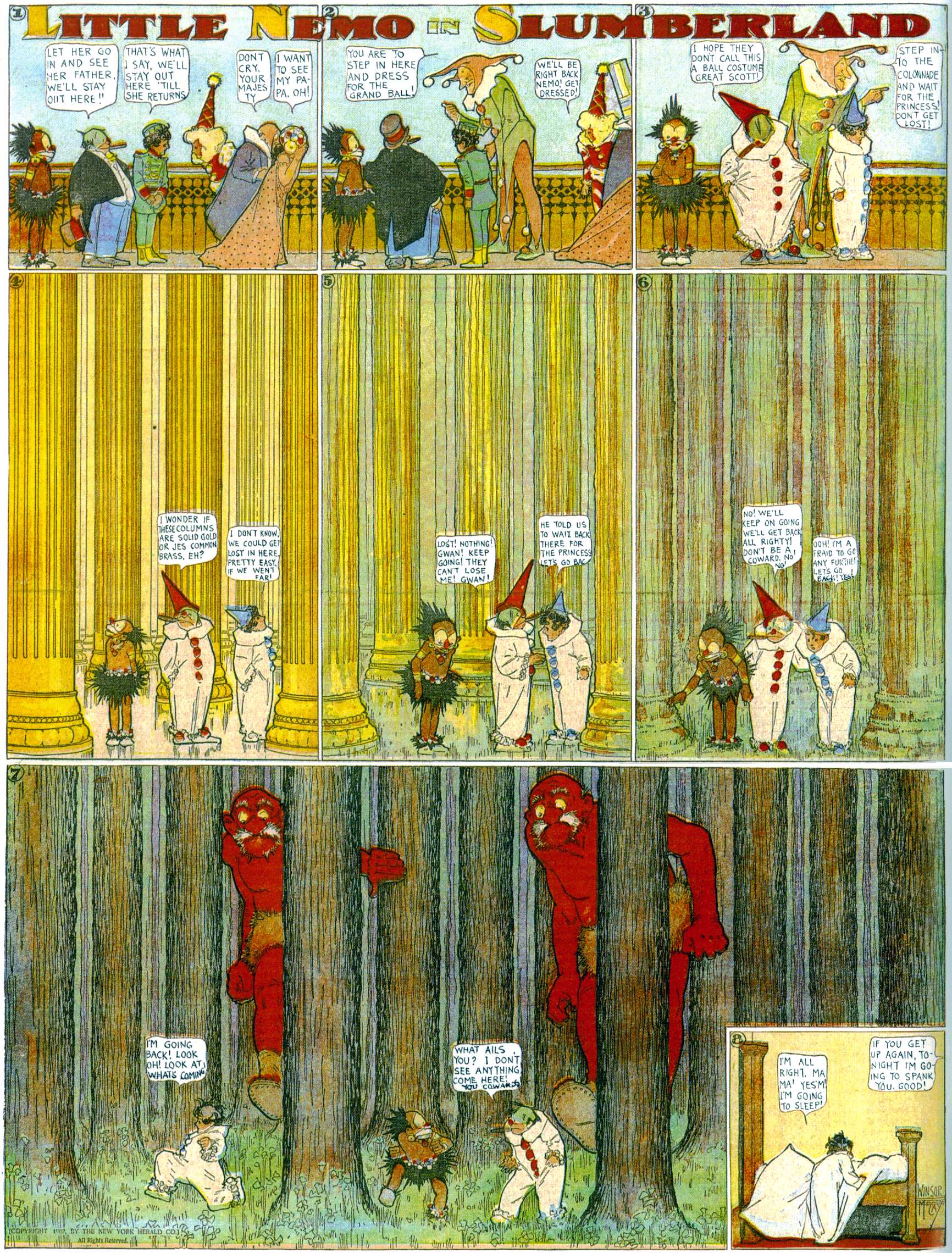 Little Nemo in Slumberland (1905–1914), page 101. Little Nemo in Slumberland by Winsor McCay. Public domain in the United States. https://archive.org/details/LittleNemo1905-14FromWinsorMccayAsCbz