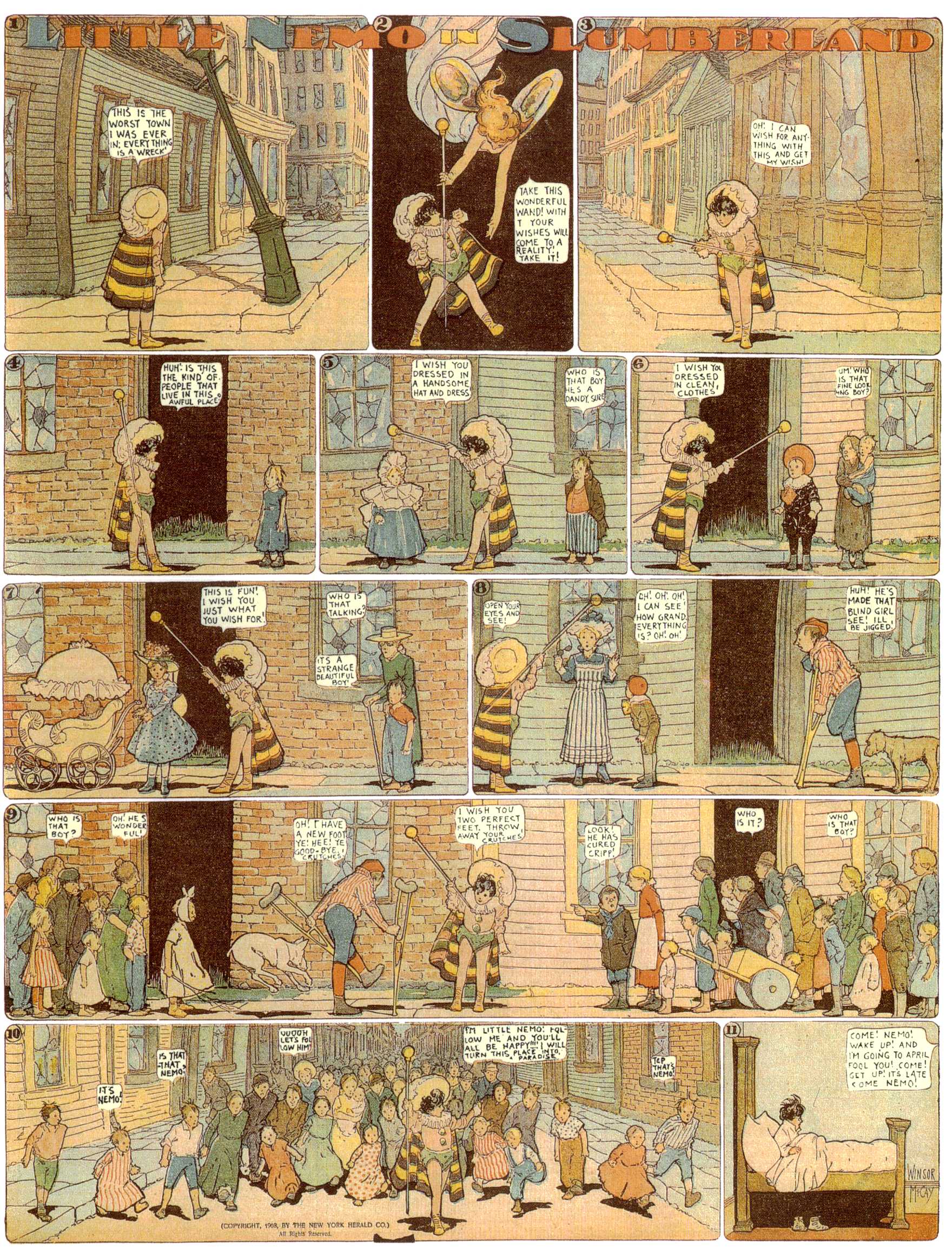 Little Nemo in Slumberland (1905–1914), page 130. Little Nemo in Slumberland by Winsor McCay. Public domain in the United States. https://archive.org/details/LittleNemo1905-14FromWinsorMccayAsCbz