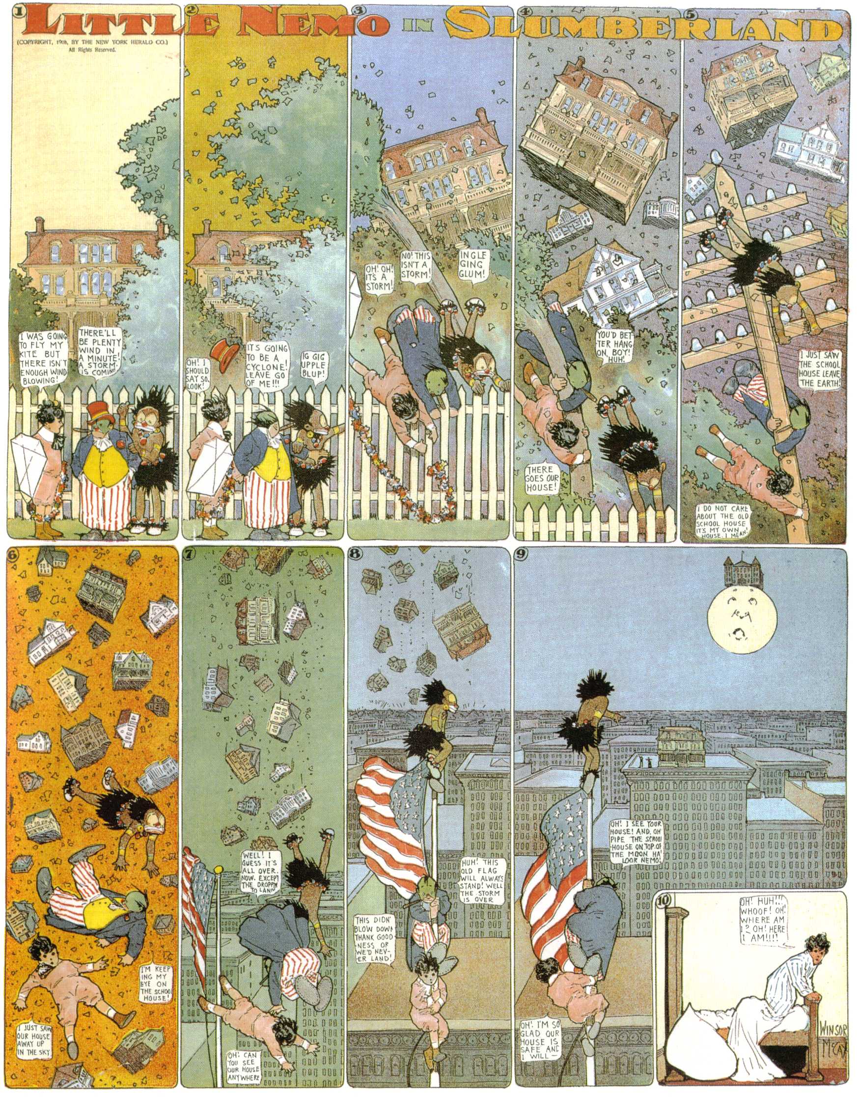 Little Nemo in Slumberland (1905–1914), page 160. Little Nemo in Slumberland by Winsor McCay. Public domain in the United States. https://archive.org/details/LittleNemo1905-14FromWinsorMccayAsCbz