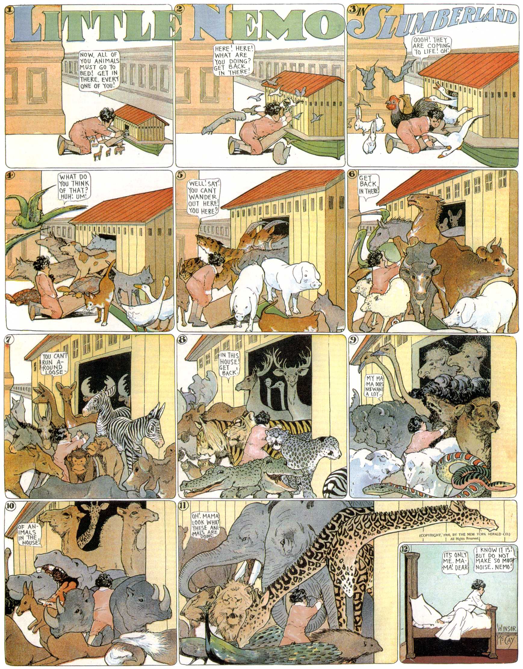 Little Nemo in Slumberland (1905–1914), page 170. Little Nemo in Slumberland by Winsor McCay. Public domain in the United States. https://archive.org/details/LittleNemo1905-14FromWinsorMccayAsCbz